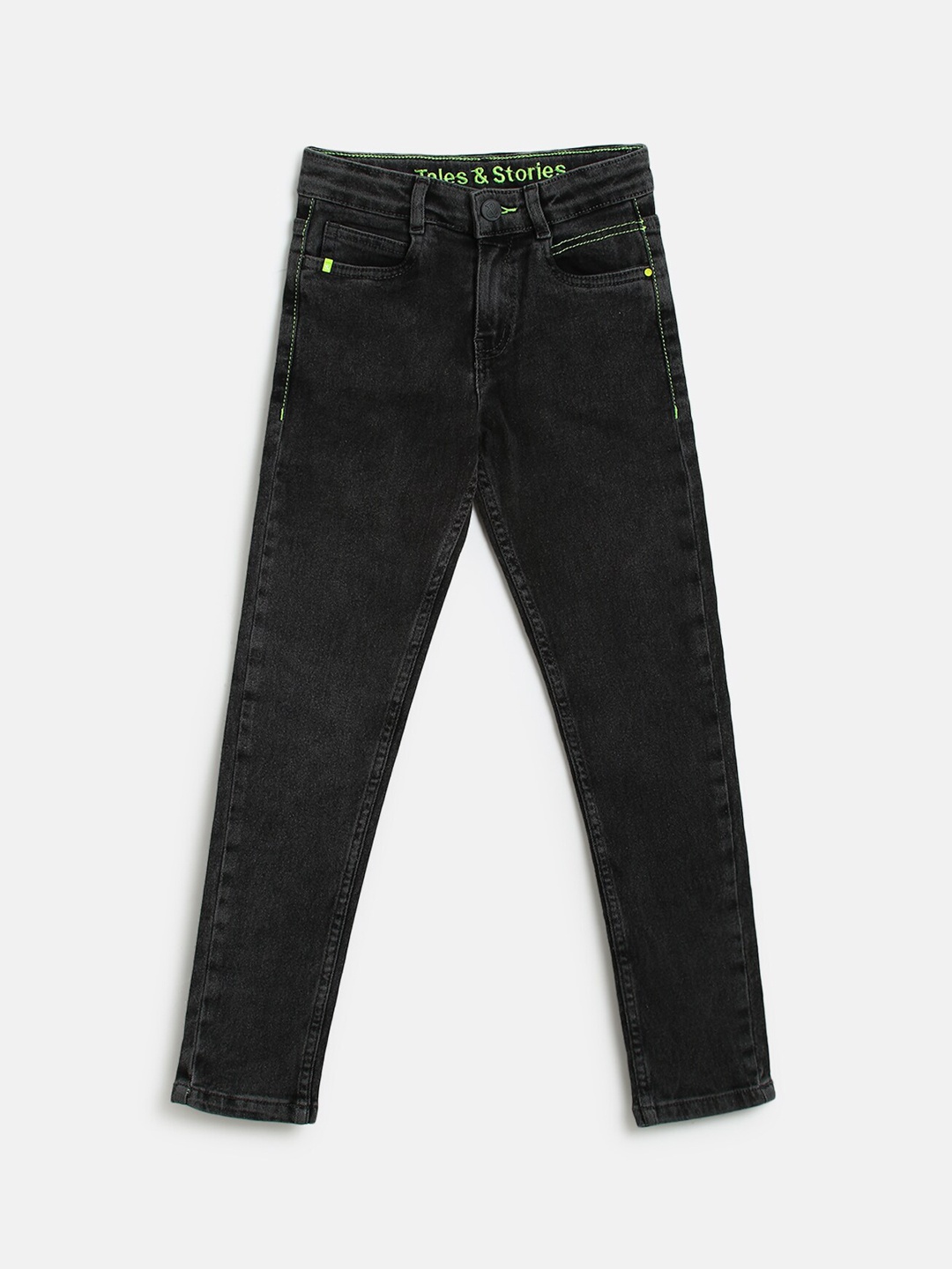 

TALES & STORIES Boys Grey Slim Fit Stretchable Jeans