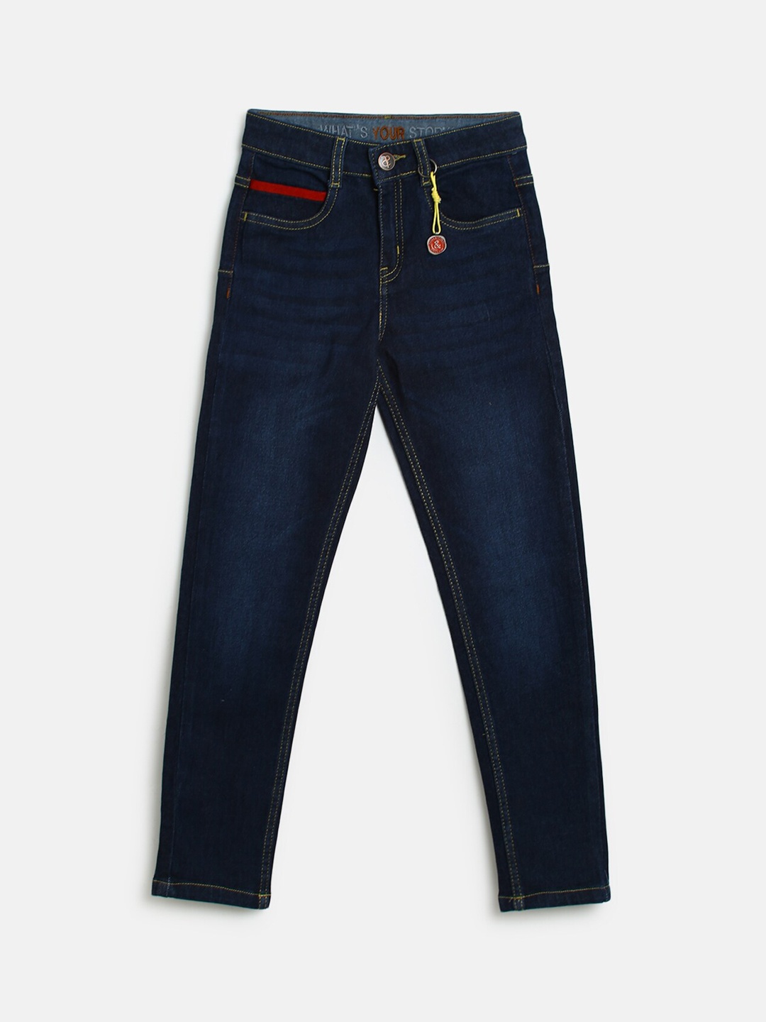 

TALES & STORIES Boys Blue Slim Fit Light Fade Stretchable Jeans