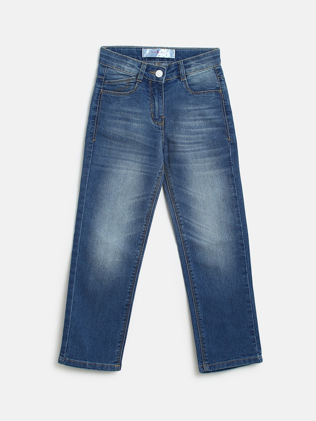 

TALES & STORIES Girls Blue Heavy Fade Stretchable Jeans