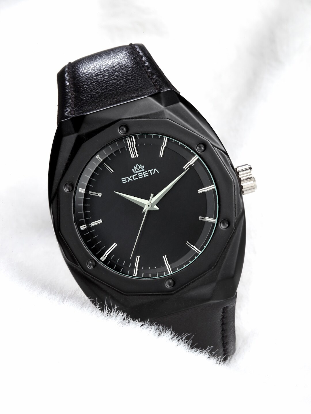 

STUDIO ETHENO Men Black Brass Dial & Leather Straps Analogue Watch-EXC-01-BLK-BLK-Black