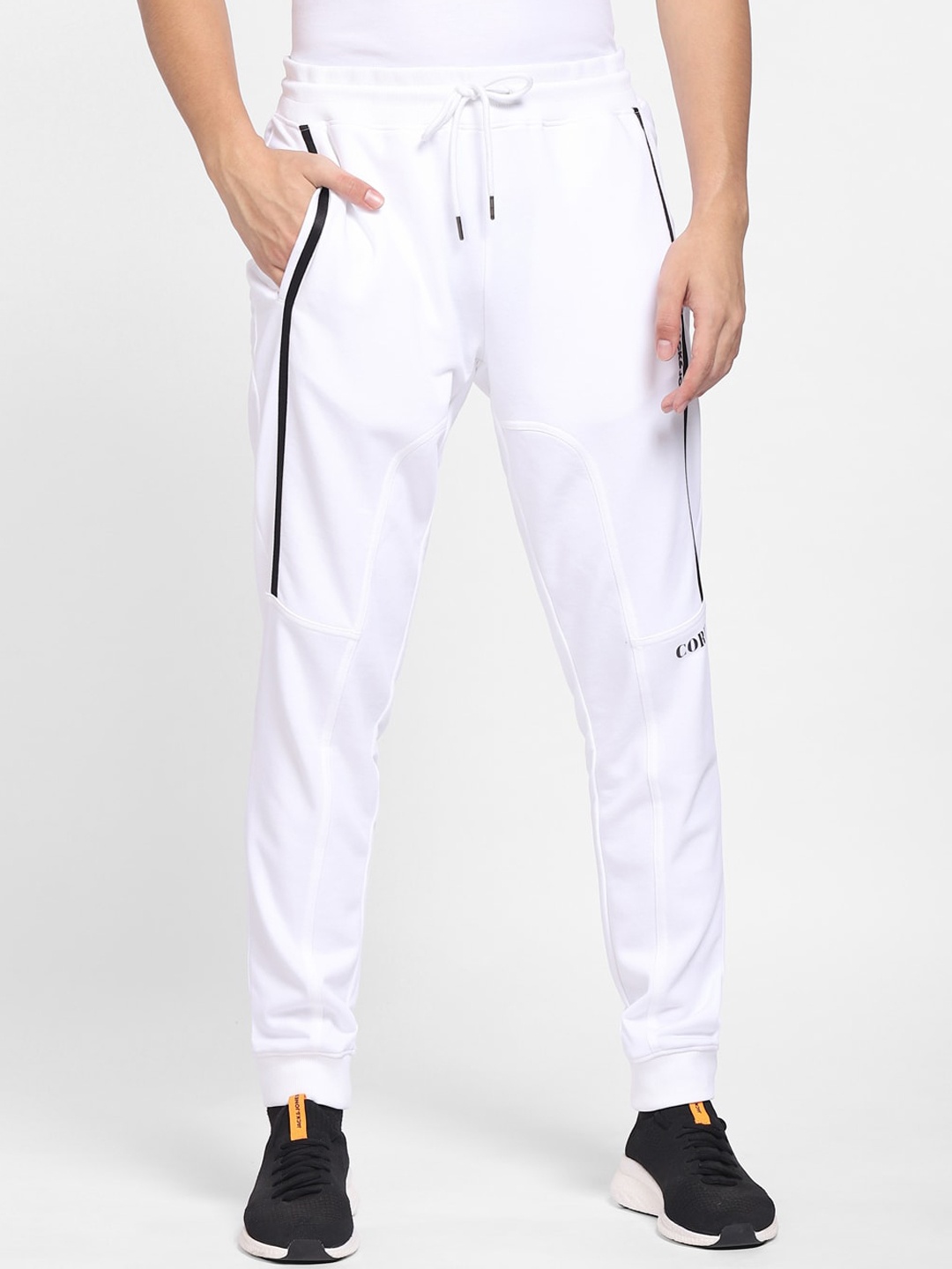 

Jack & Jones Men White Solid Cotton Track Pants