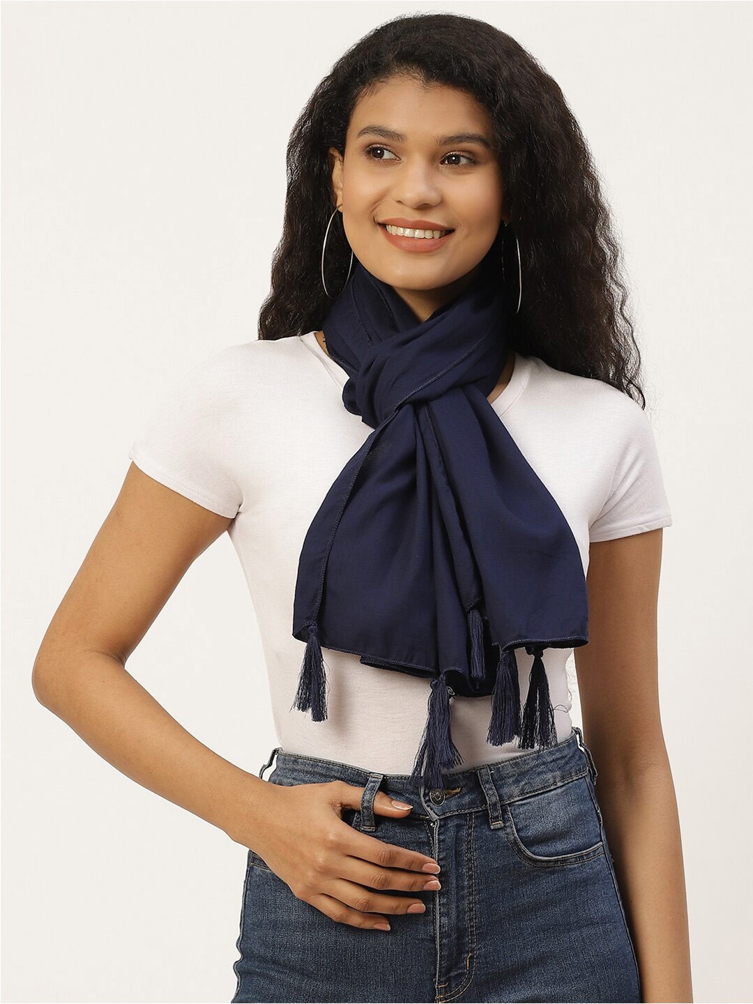 

Trend Arrest Women Blue Solid Scarf