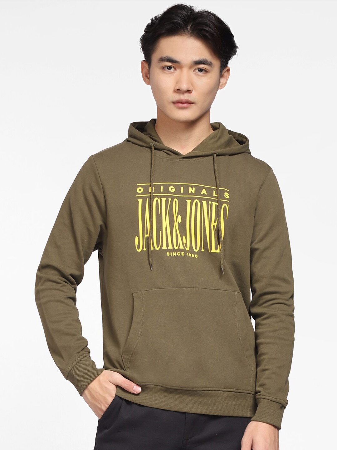 

Jack & Jones Men Green Printed Sweatshirt