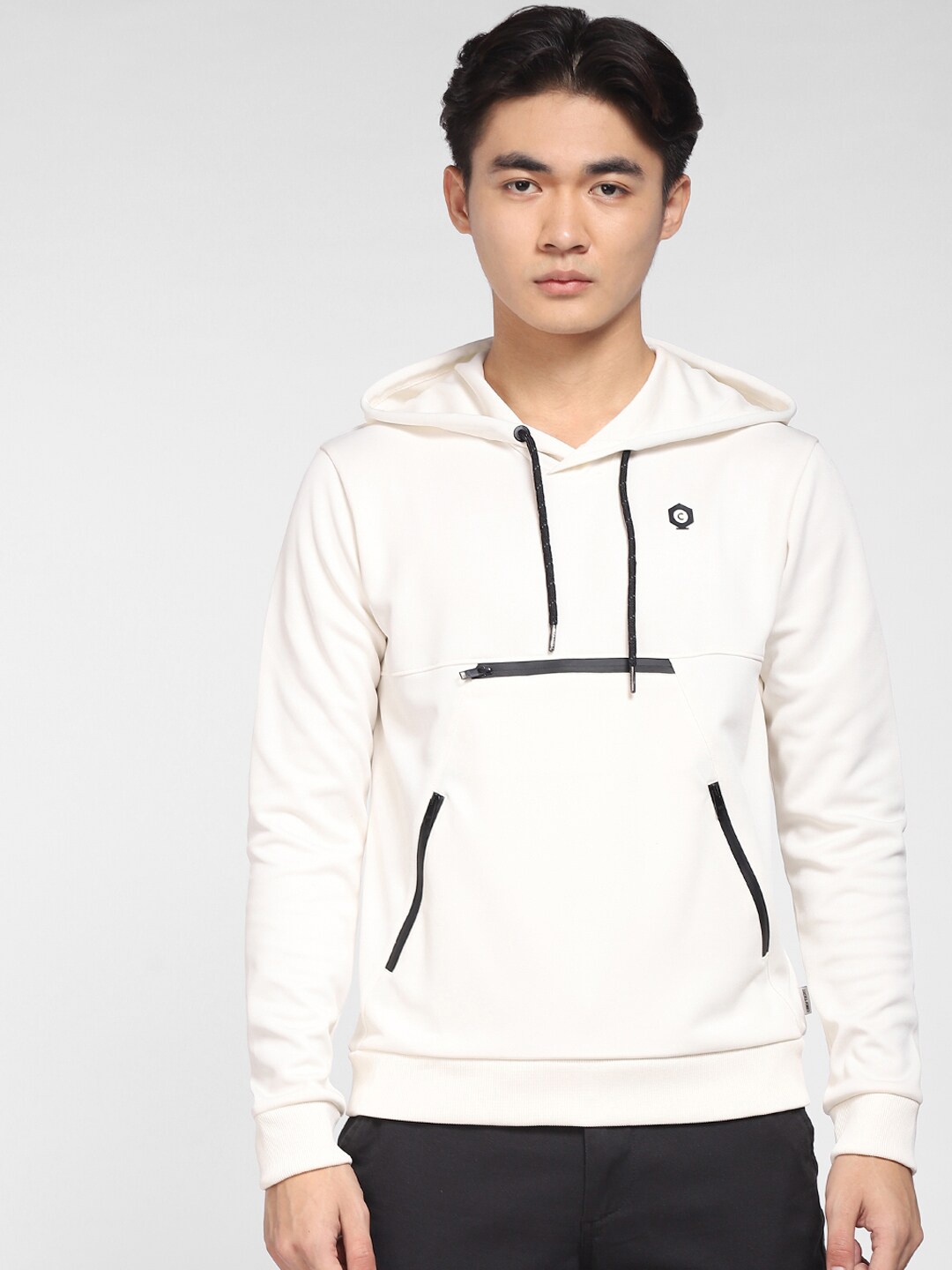 

Jack & Jones Men Off White Sweatshirt