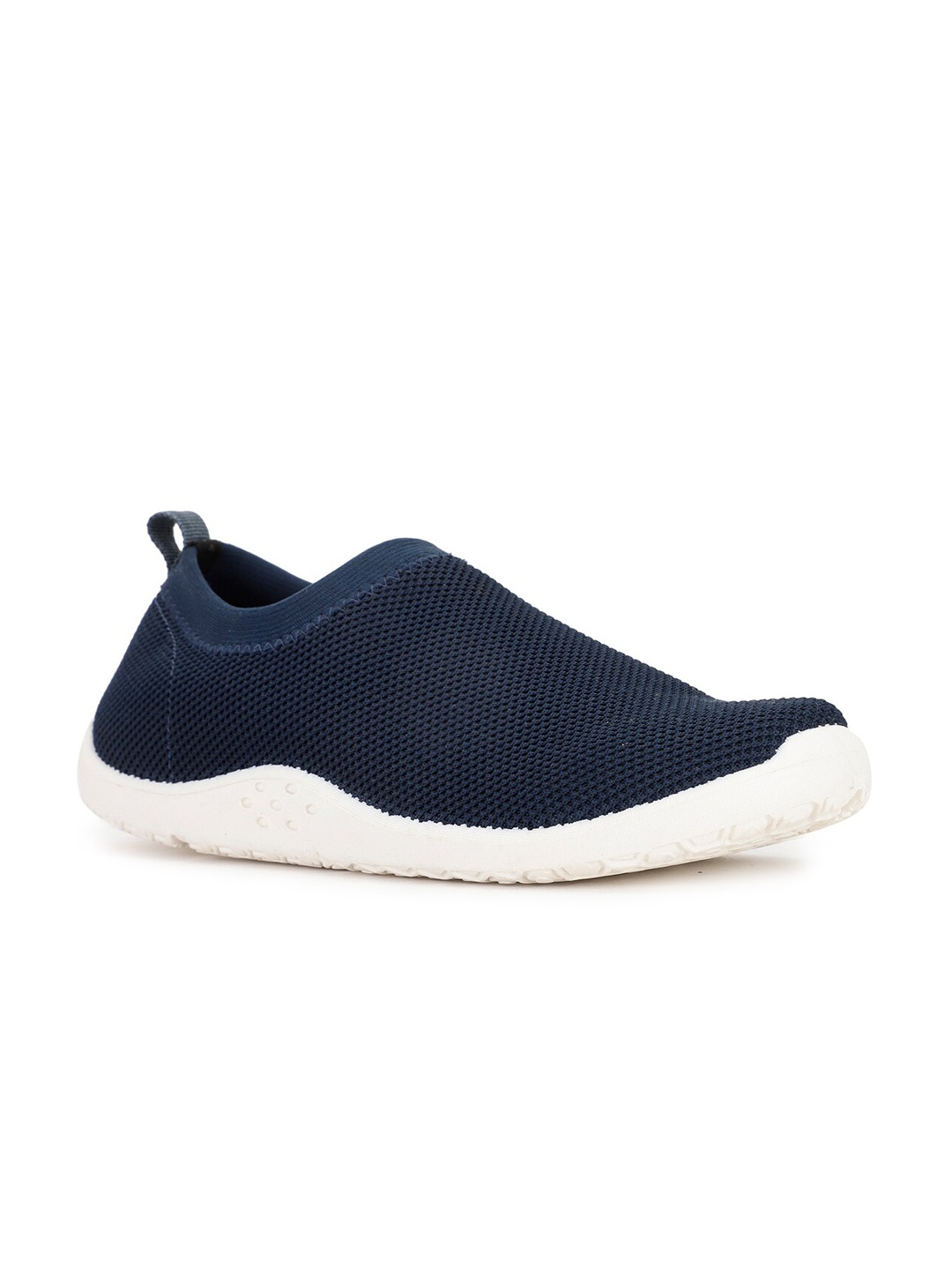 

Bata Men Navy Blue Woven Design Slip-On Sneakers