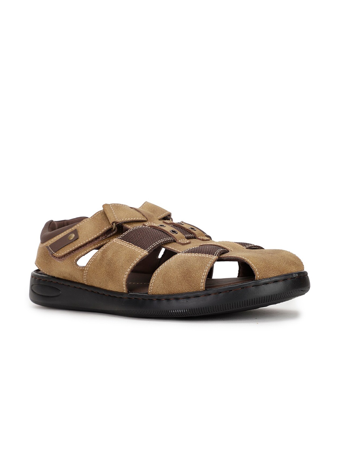 

Bata Men Tan & Black Fisherman Sandals