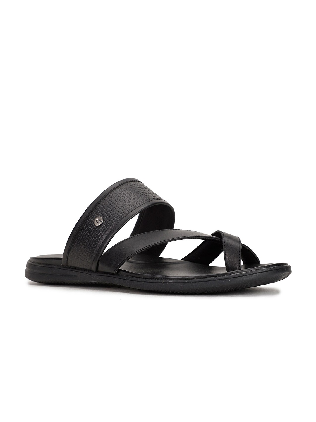 

Bata comfit Men Black PU Comfort Sandals