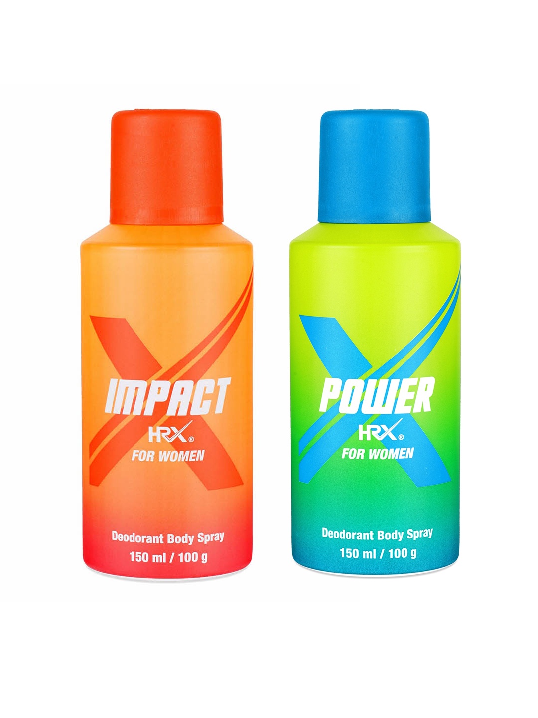 

HRX Women Set of Impact & Power Deodorant - 150 ml each, Orange
