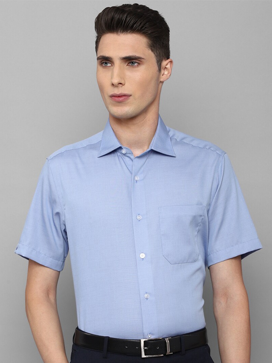 

Louis Philippe Men Blue Slim Fit Pure Cotton Formal Shirt