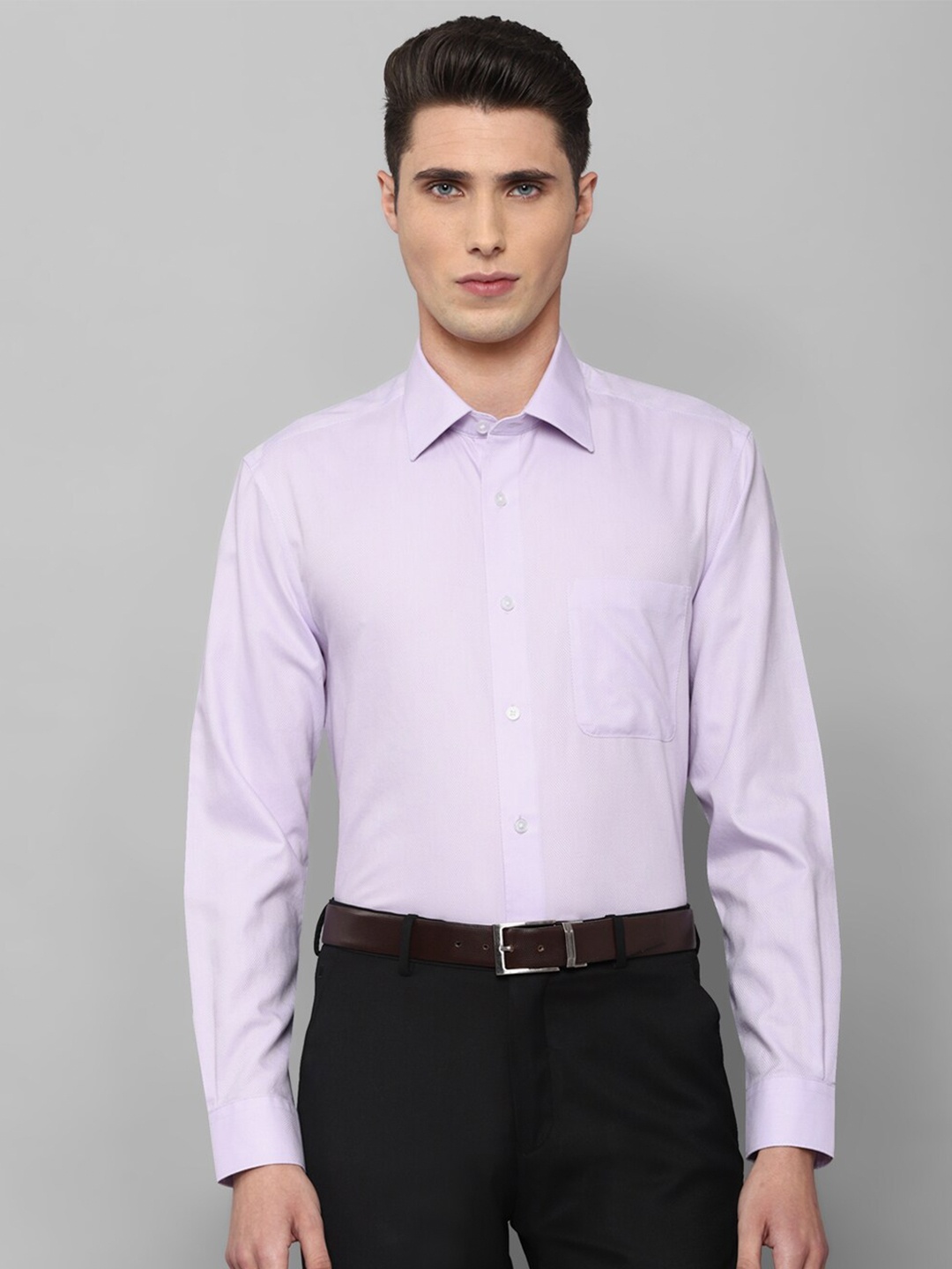 

Louis Philippe Men Purple Cotton Slim Fit Formal Shirt