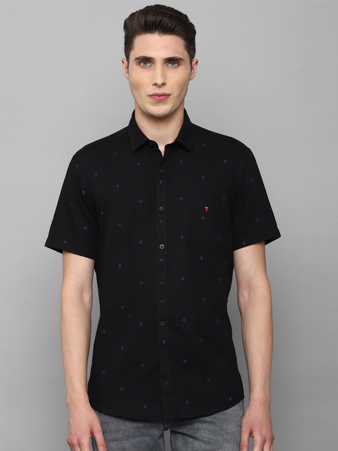 

Louis Philippe Sport Men Black Printed Cotton Casual Shirt