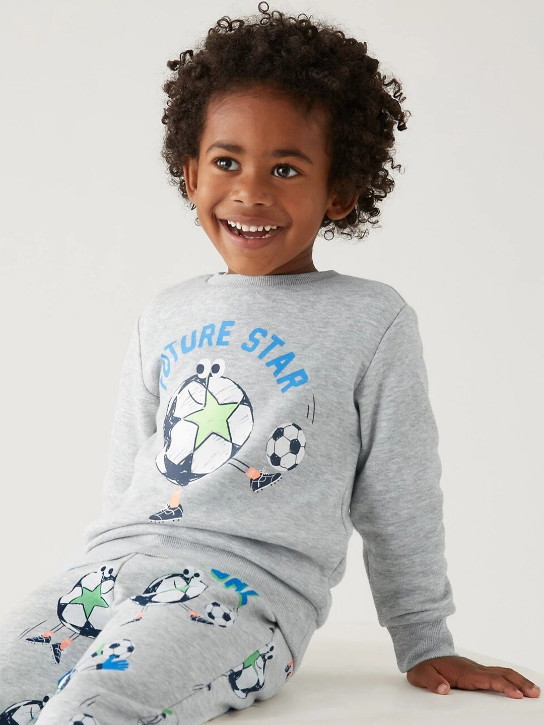 

Marks & Spencer Boys Grey Printed Sweatshirt
