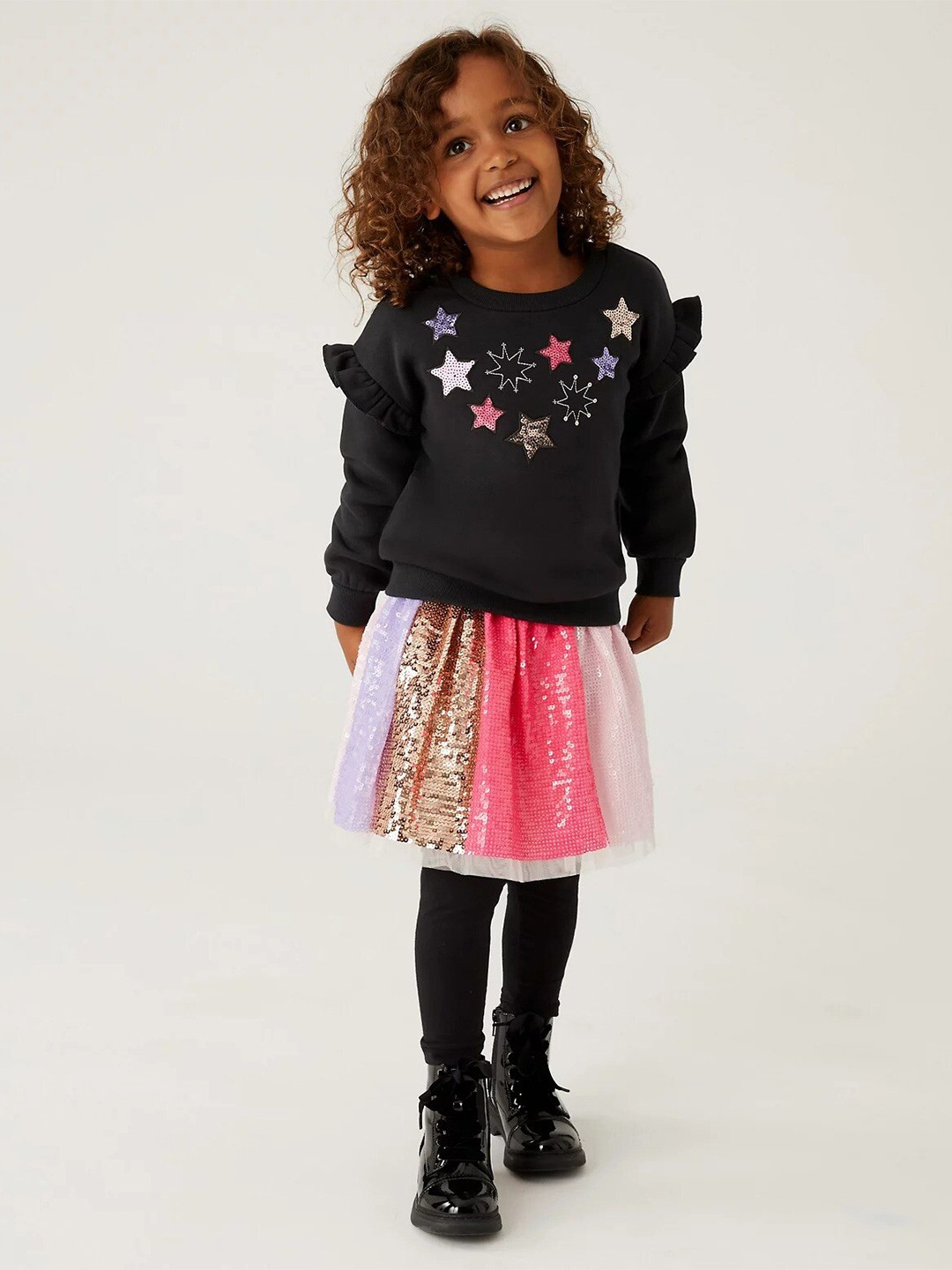 

Marks & Spencer Girls Black Embroidered Sweatshirt