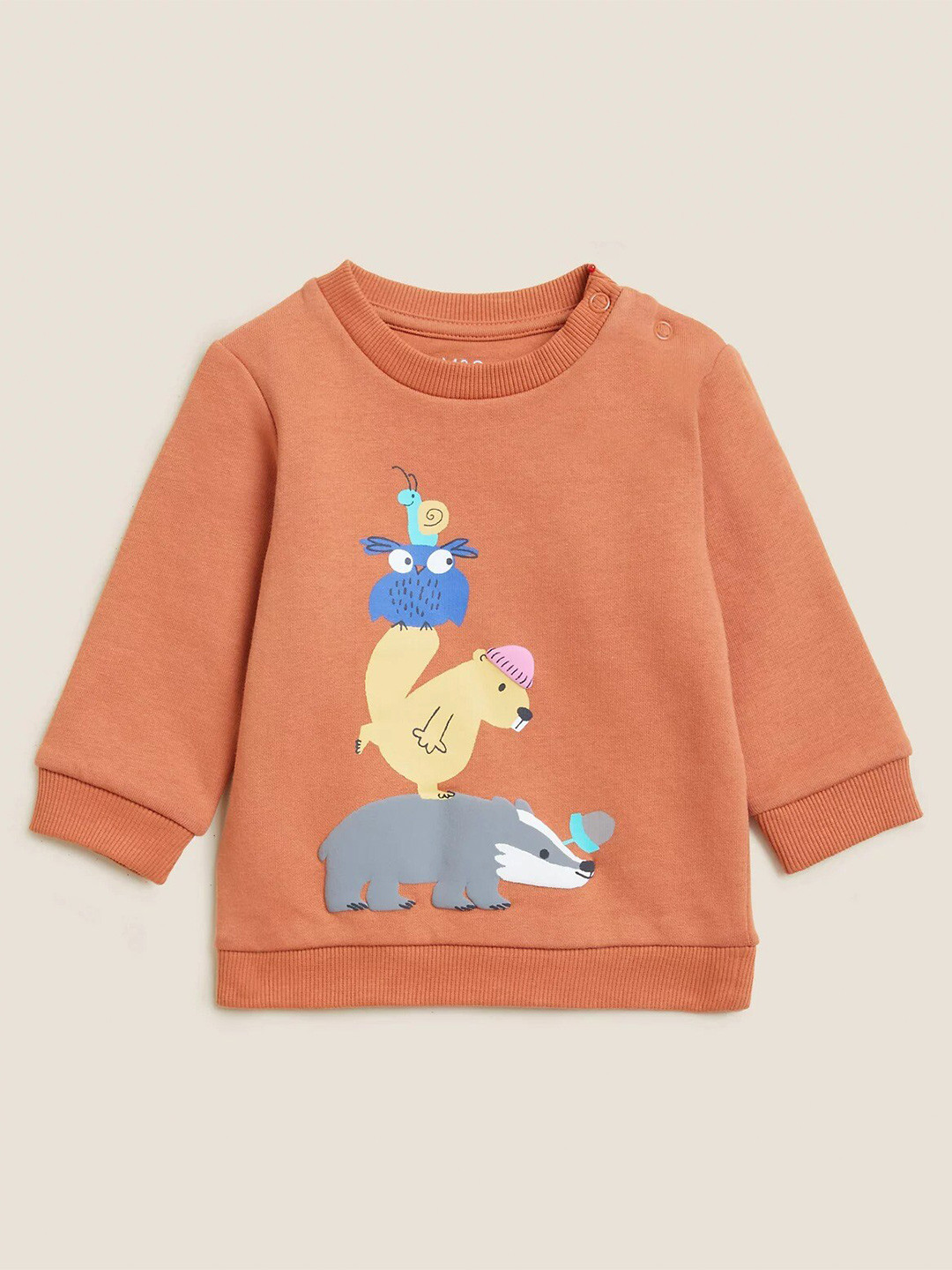 

Marks & Spencer Boys Orange Printed Pullover Sweatshirt