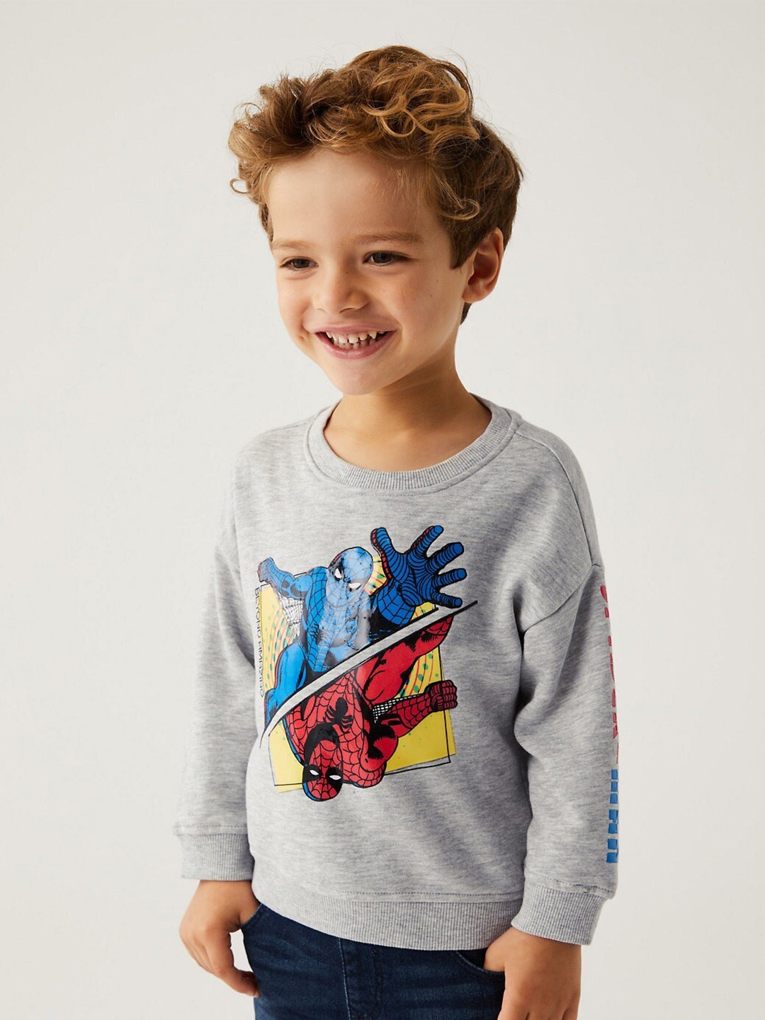 

Marks & Spencer Boys Grey Printed Cotton Sweatshirt