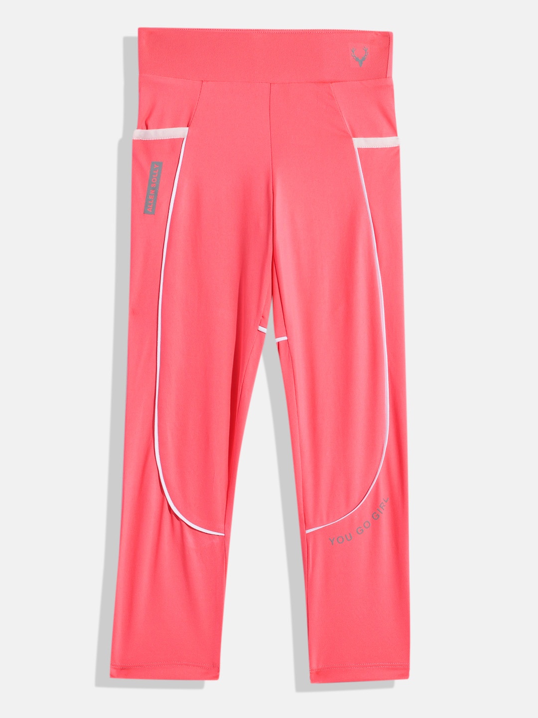 

Allen Solly Junior Girls Solid Ankle Length Leggings, Pink