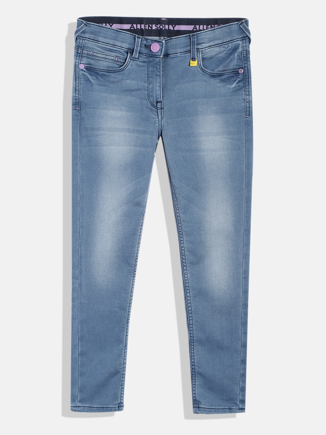 

Allen Solly Junior Girls Slim Fit Heavy Fade Stretchable Jeans, Blue