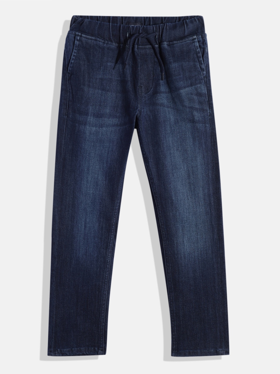 

Allen Solly Junior Boys Jogger Fit Clean Look Stretchable Jeans, Navy blue