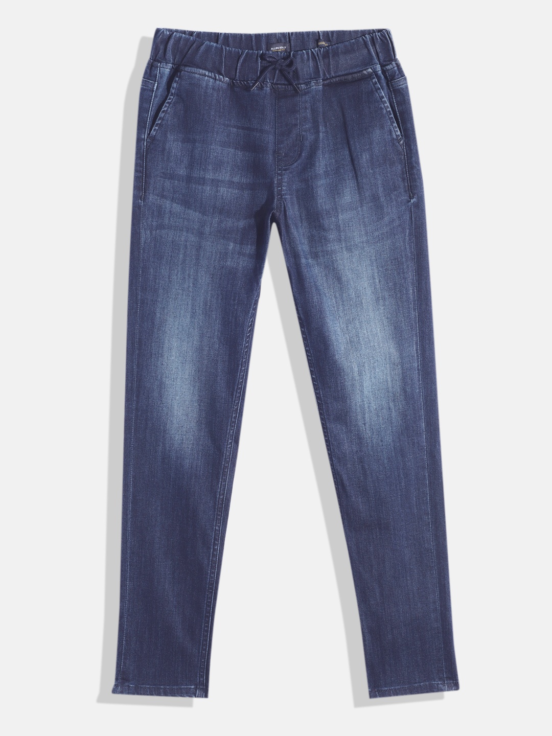 

Allen Solly Junior Boys Jogger Mid-Rise Light Fade Stretchable Jeans, Blue
