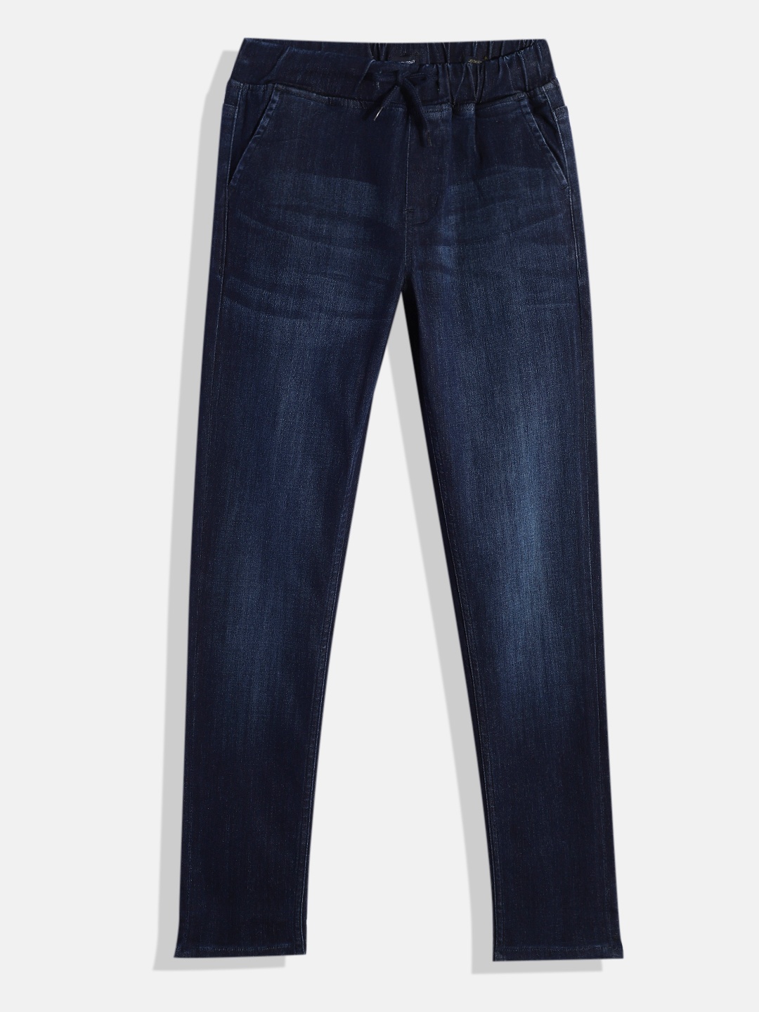 

Allen Solly Junior Boys Jogger Heavy Fade Stretchable Jeans, Navy blue