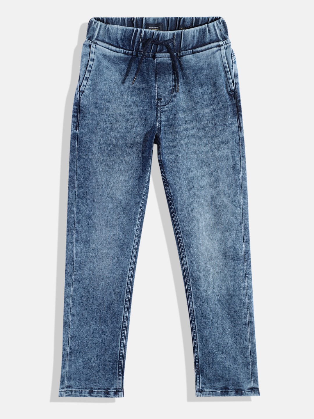 

Allen Solly Junior Boys Jogger Fit Clean Look Stretchable Jeans, Blue
