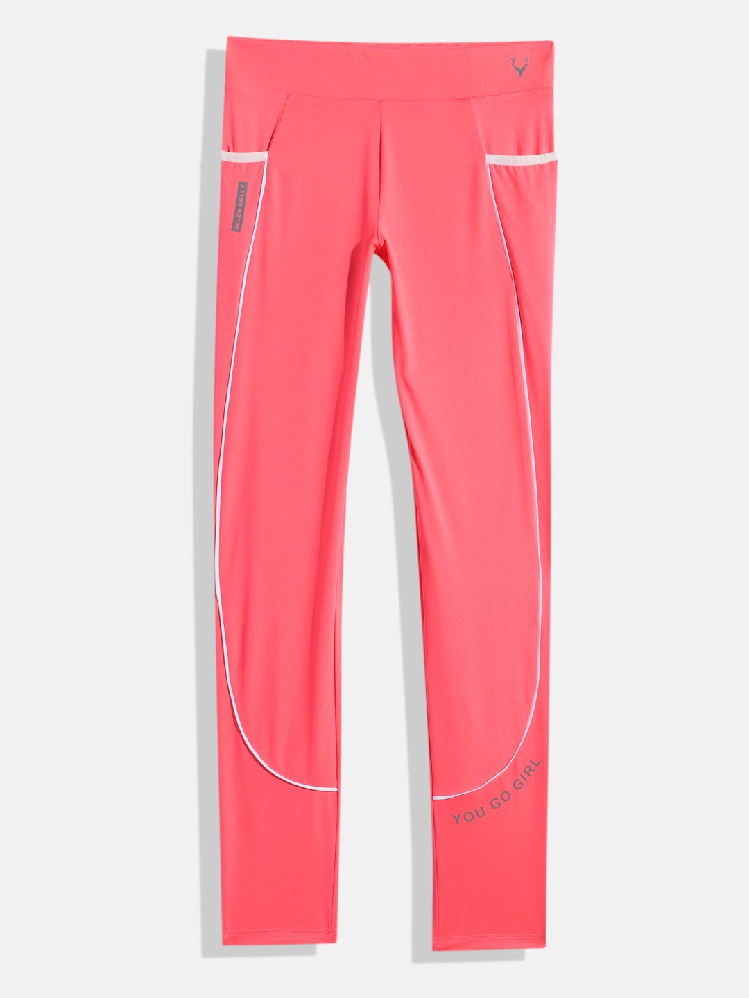 

Allen Solly Junior Girls Solid Ankle Length Leggings, Pink
