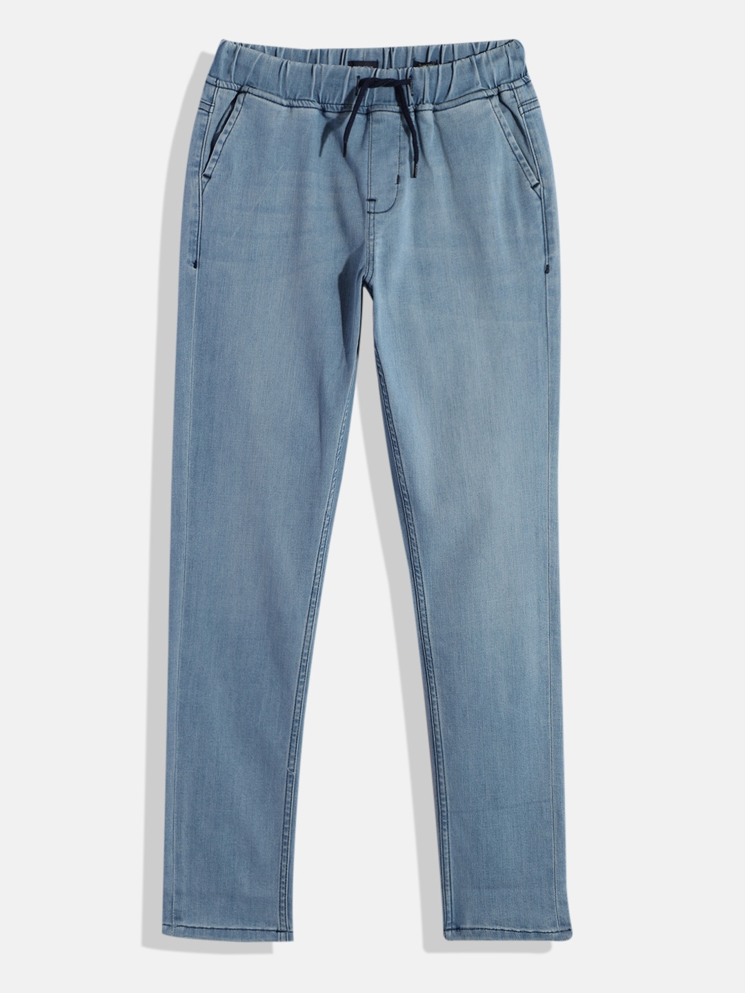 

Allen Solly Junior Boys Jogger Heavy Fade Stretchable Jeans, Blue