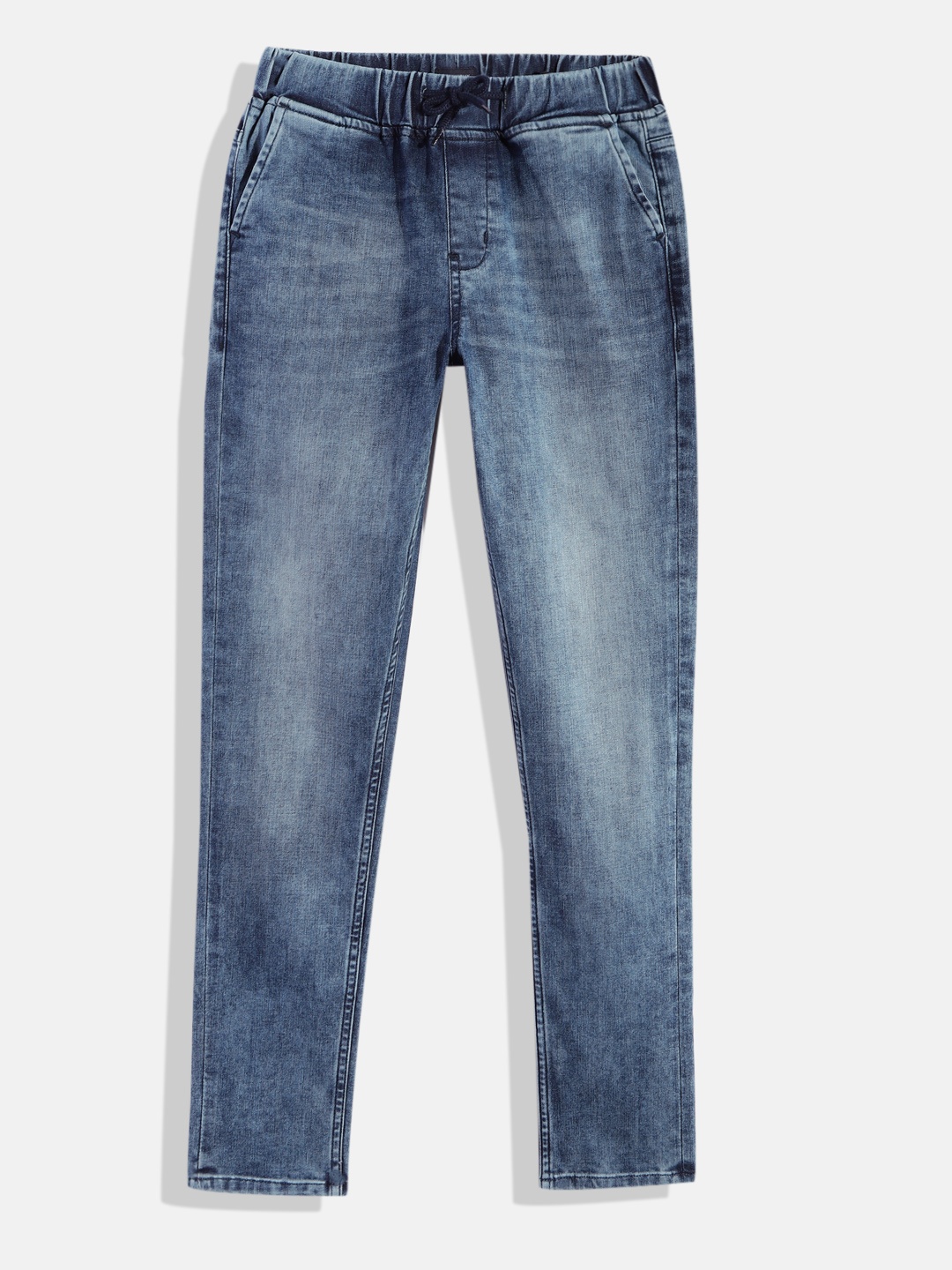 

Allen Solly Junior Boys Jogger Fit Clean Look Stretchable Jeans, Blue
