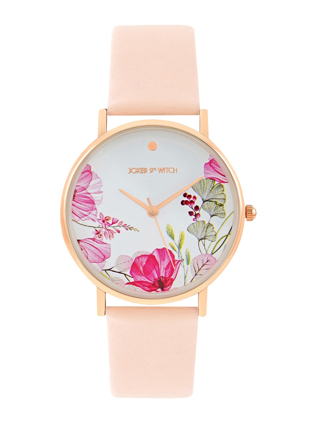 

JOKER & WITCH Women White Printed Dial & Pink PU Straps Analogue Watch AMWW585