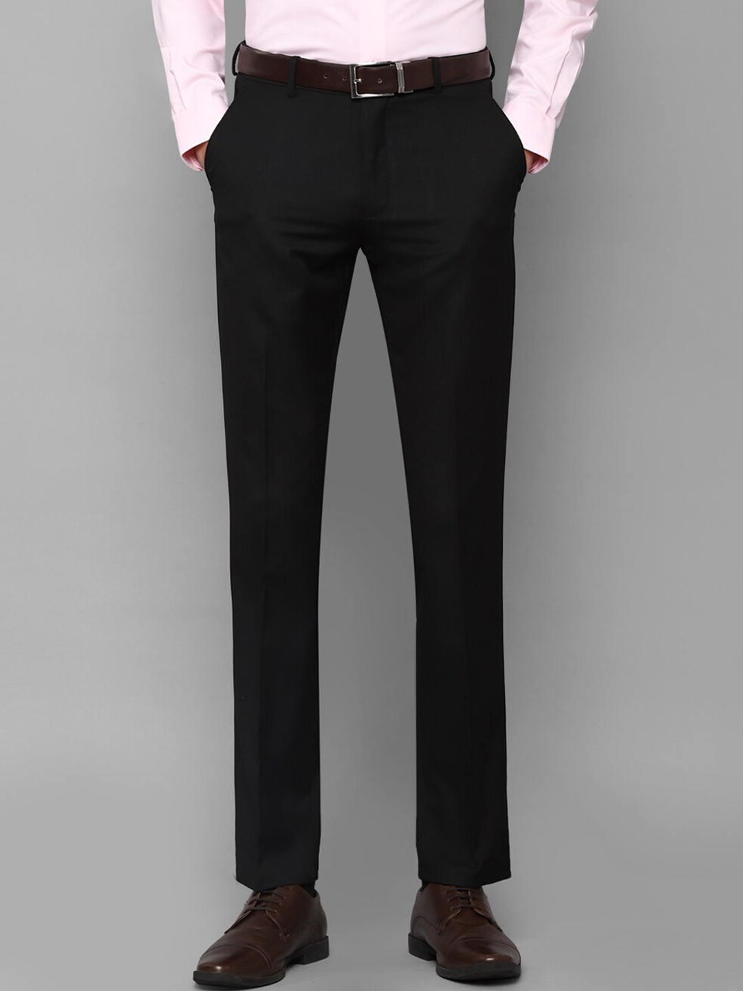 

Louis Philippe Men Black Slim Fit Formal Trousers