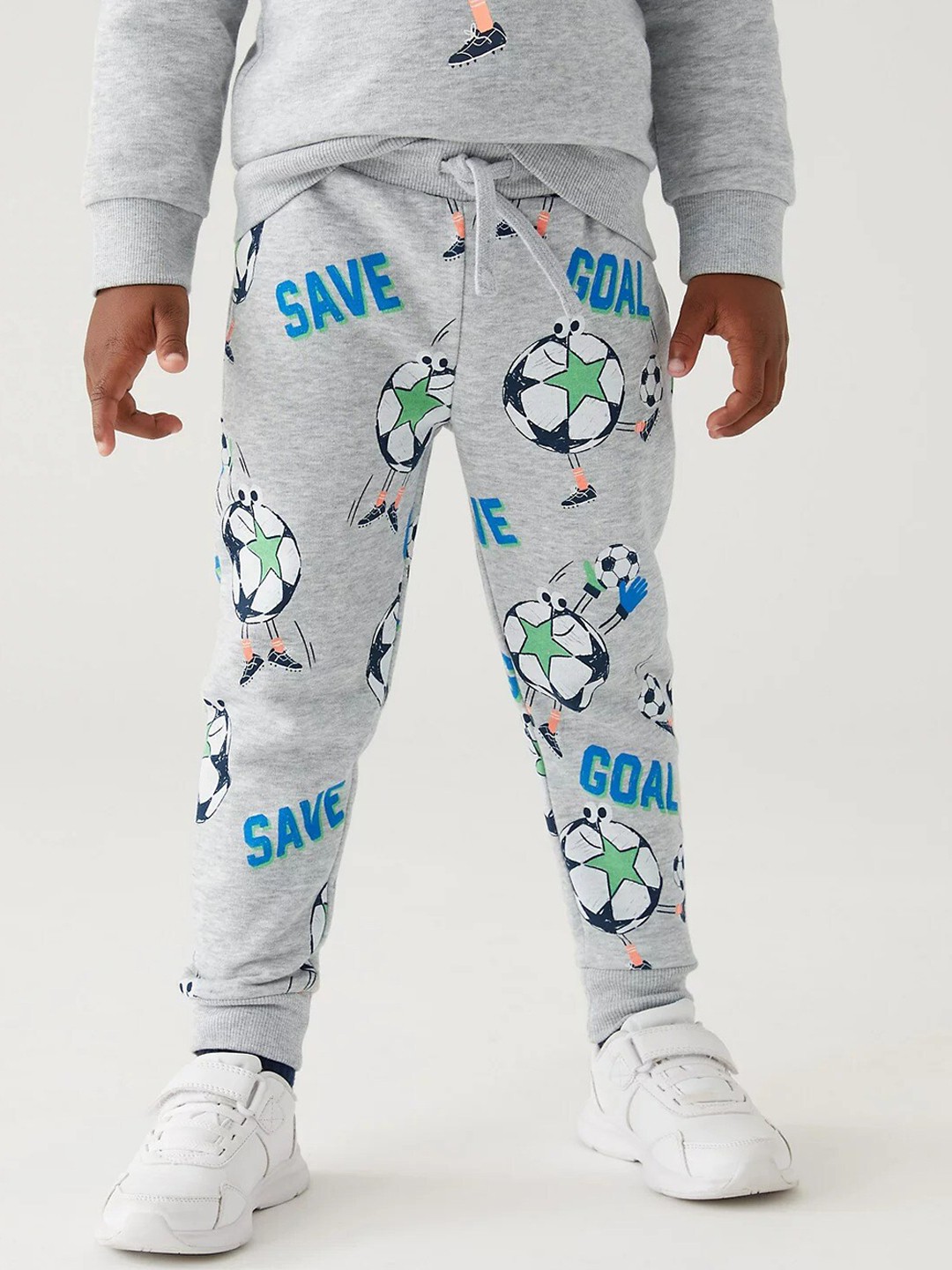 

Marks & Spencer Boys Grey Printed Joggers Trouser