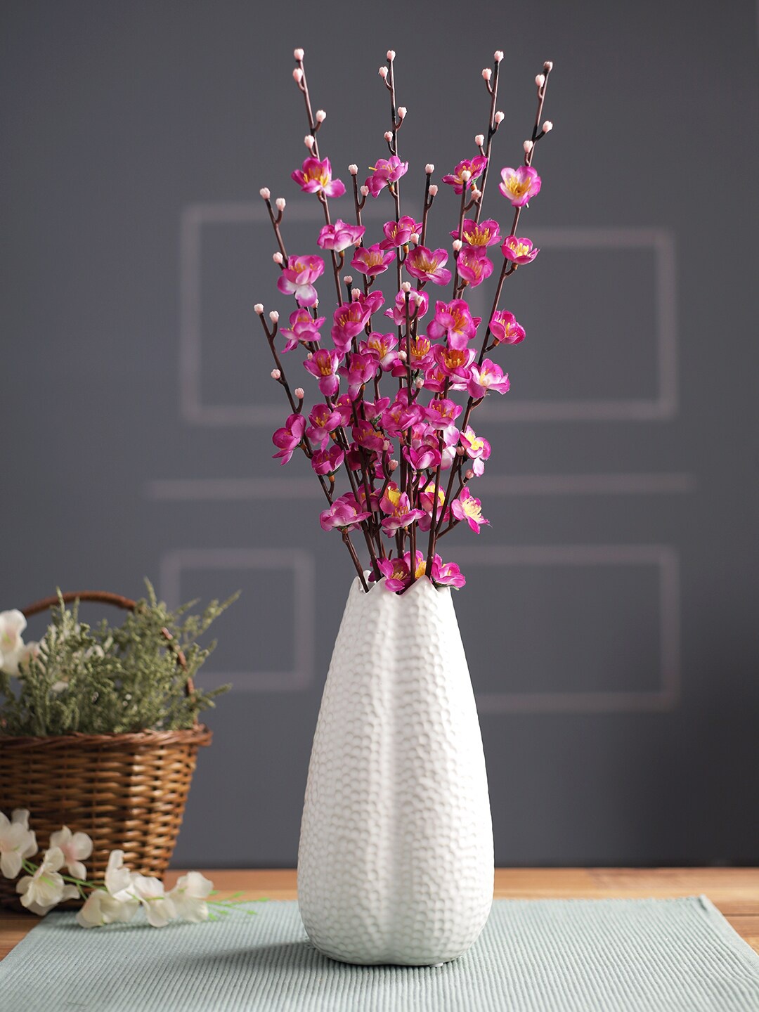 

TAYHAA Set Of 4 Purple Artificial Flowers and Plants