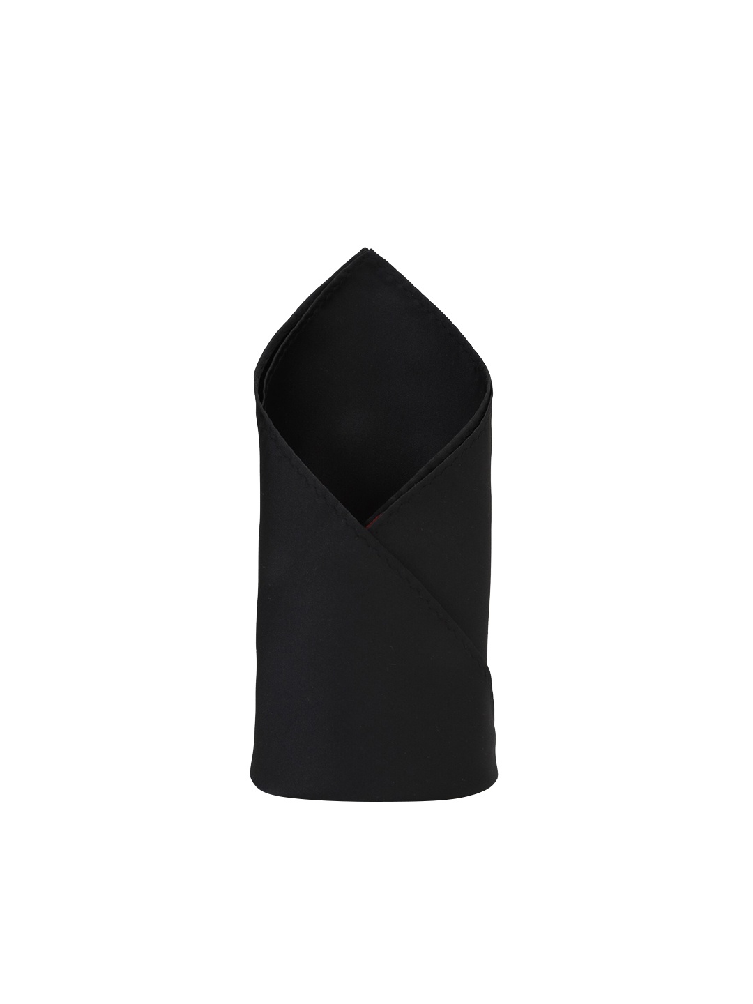 

Peter England Men Black Solid Pocket Square