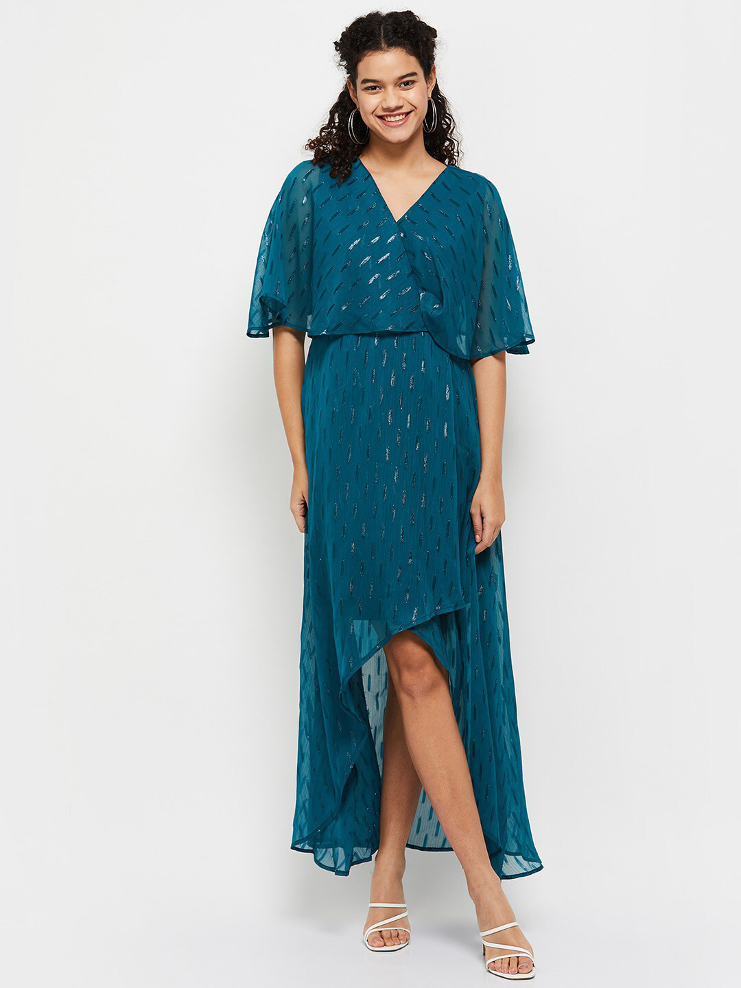 

max Women Green Embellished Maxi Maxi Dress