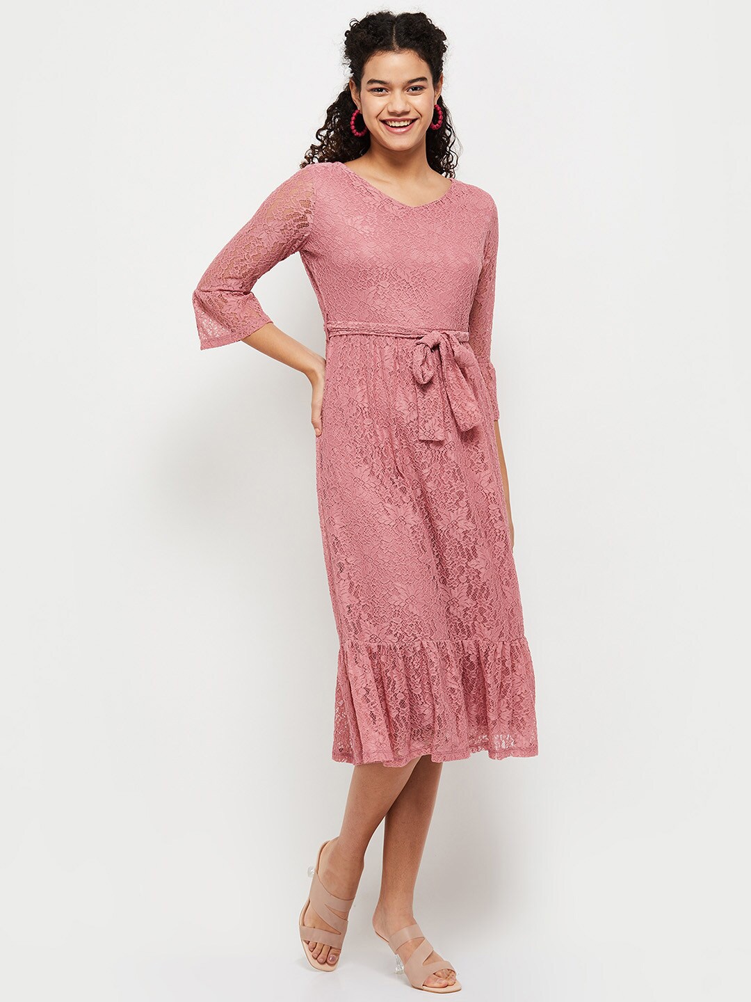 

max Women Pink Midi Dress