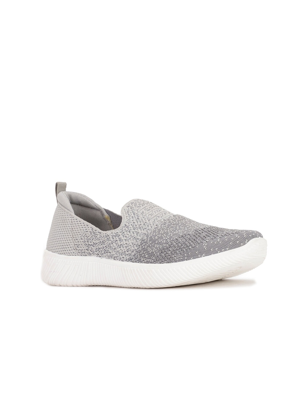 

Bata Women Grey Textured Slip-On Sneakers