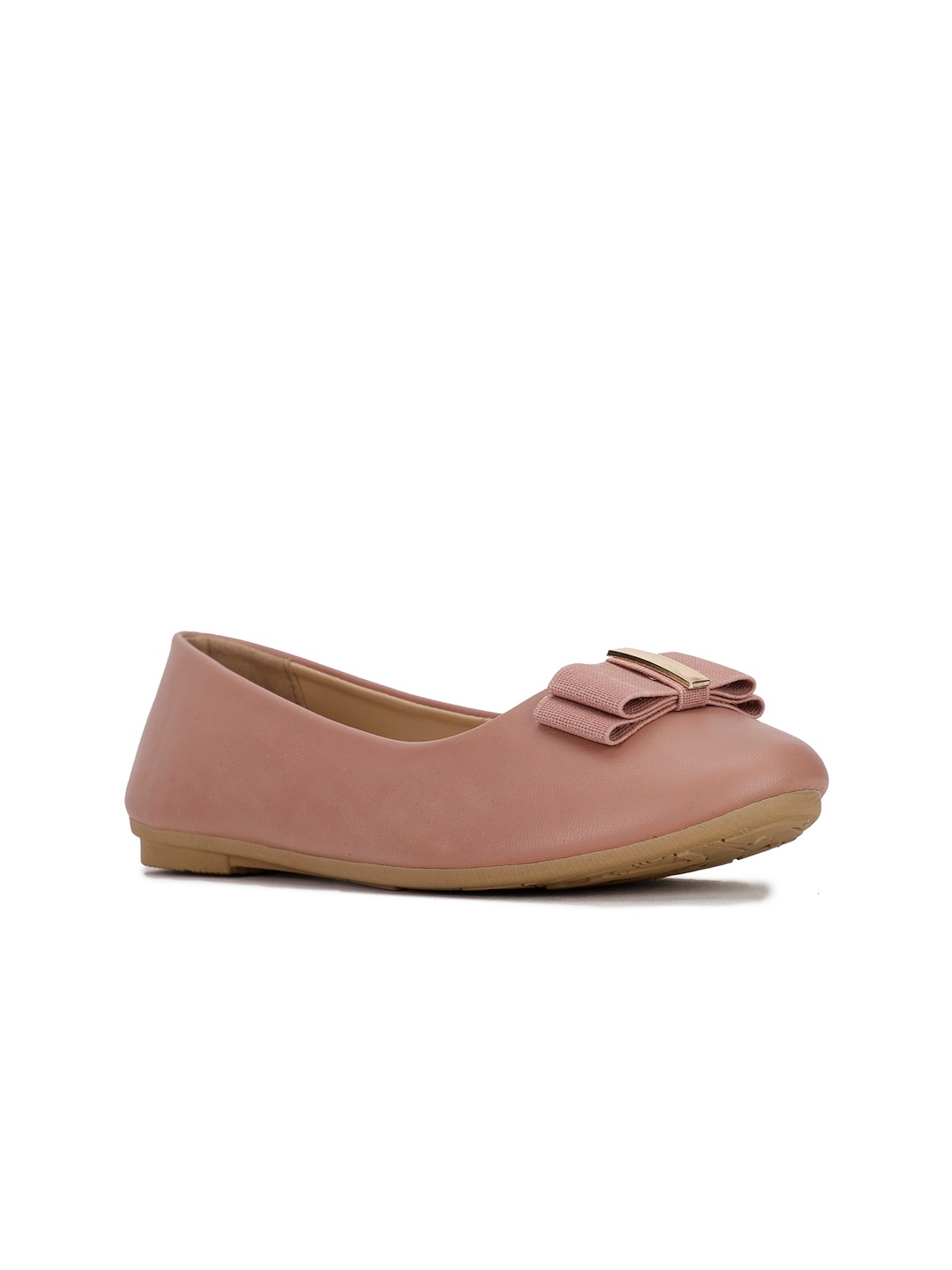 

Bata Women Pink Solid Ballerinas with Bows Flats