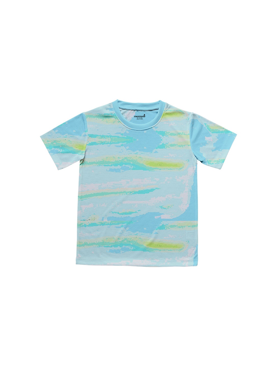 

mezmoda Girls Blue & Yellow Printed T-shirt