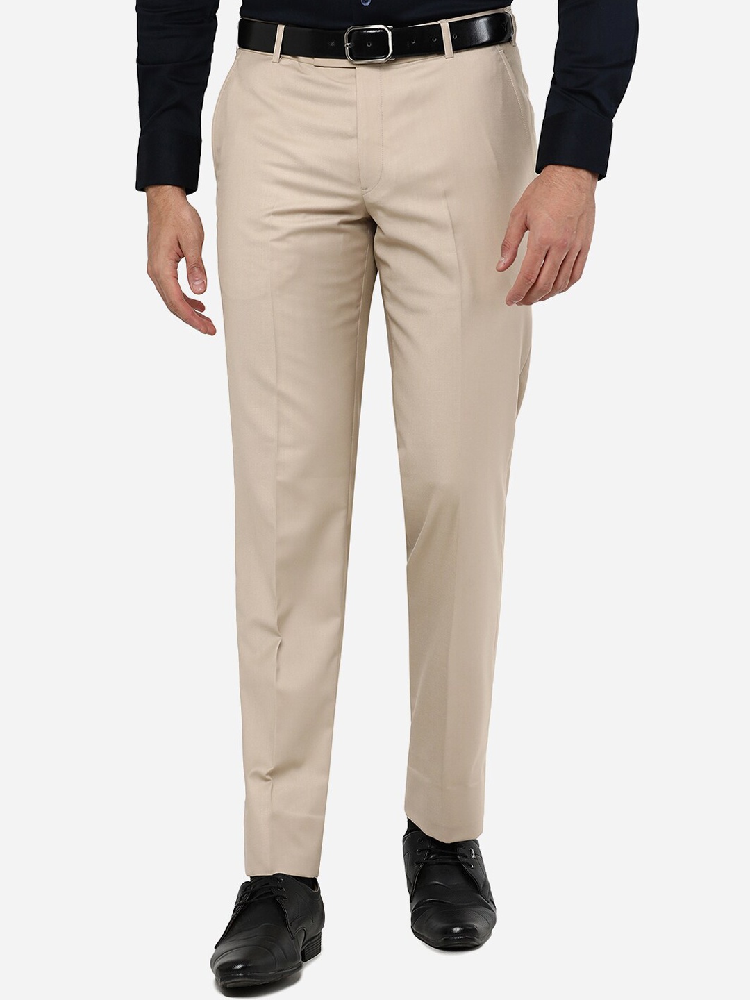 

METAL Men Beige Slim Fit Trouser