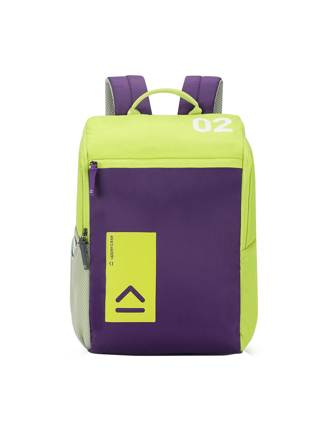 

uppercase Unisex Purple & Green Colourblocked Sustainable Backpack