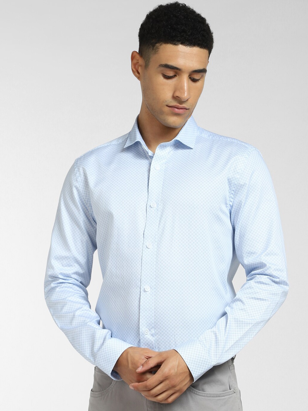 

Jack & Jones Men Blue Slim Fit Cotton Casual Shirt