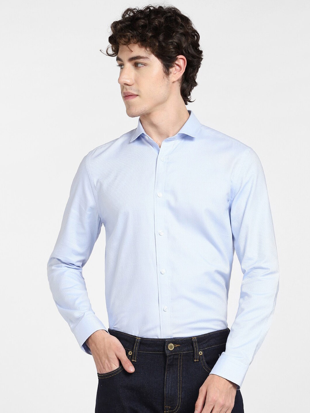 

Jack & Jones Men Blue Slim Fit Casual Shirt
