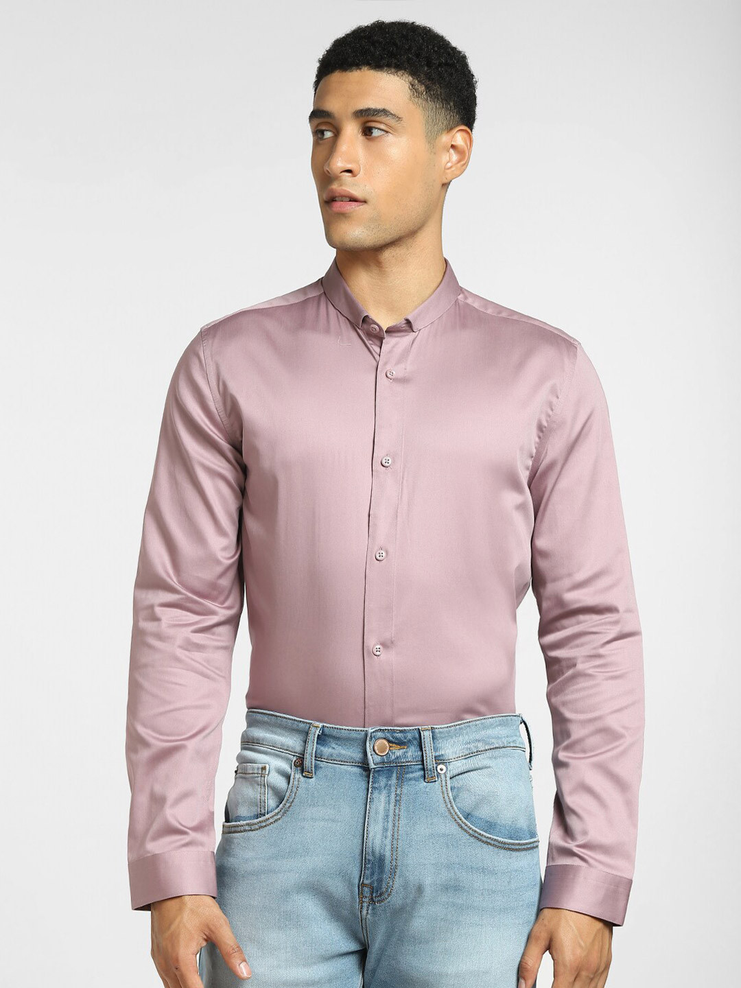 

Jack & Jones Men Purple Slim Fit Casual Cotton Shirt