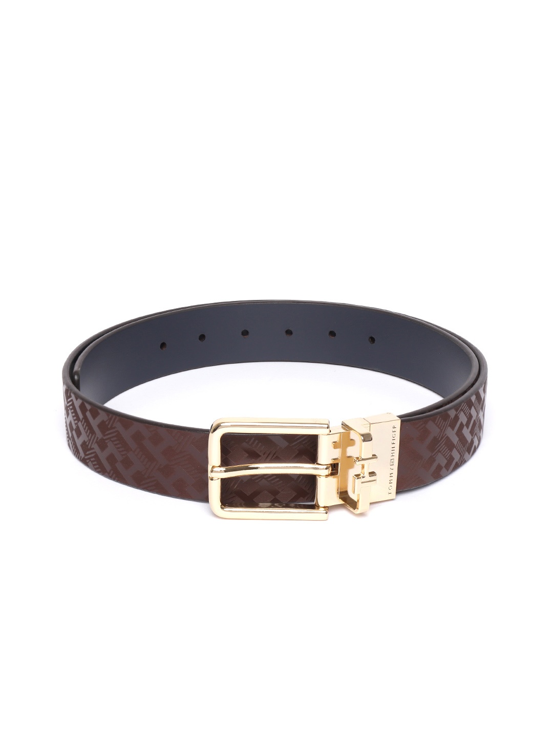 

Tommy Hilfiger Men Brown Textured Leather Belt