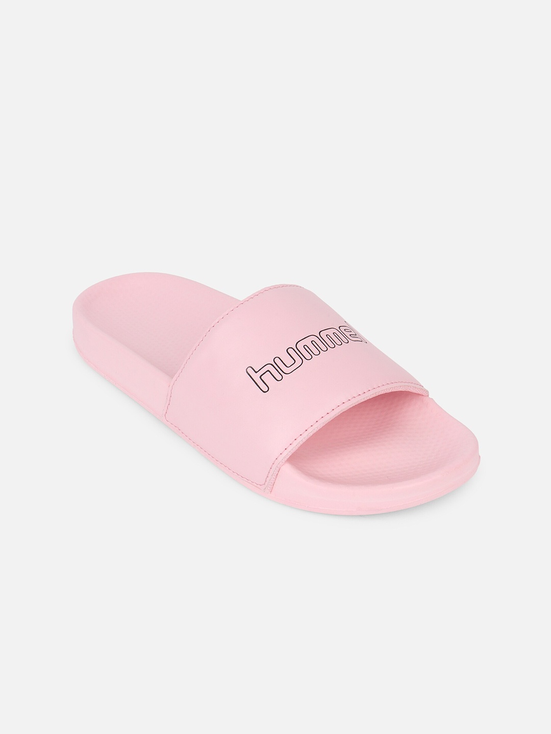 

hummel Women Pink & Black Printed Sliders