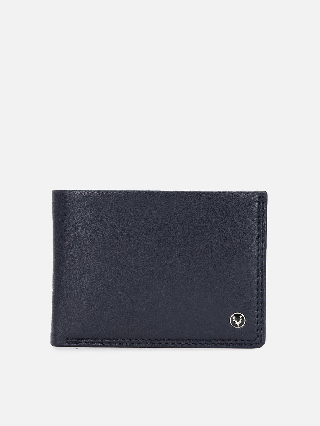 

Allen Solly Men Navy Blue Leather Two Fold Wallet