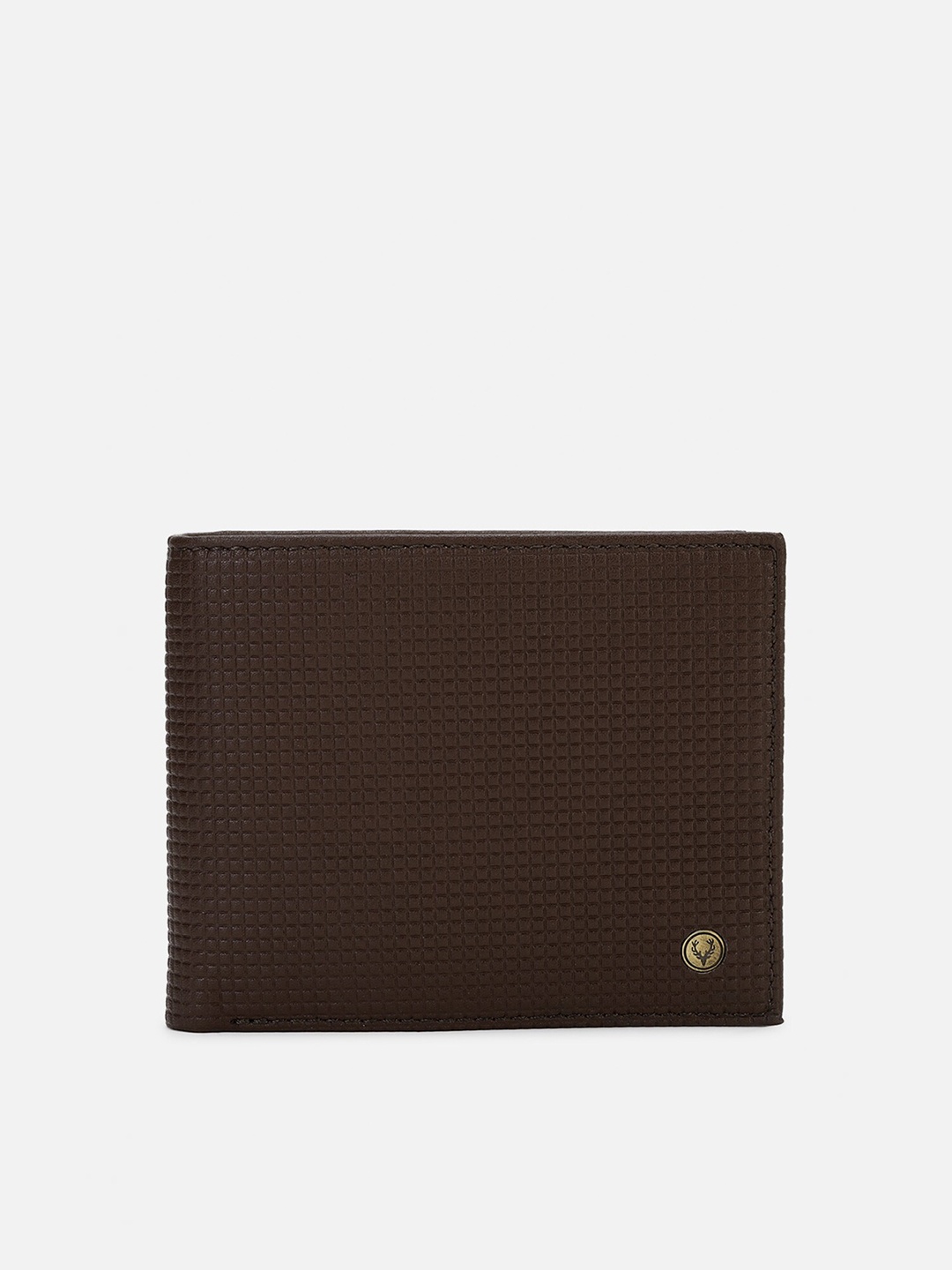 

Allen Solly Men Brown Textured Leather Two Fold Wallet