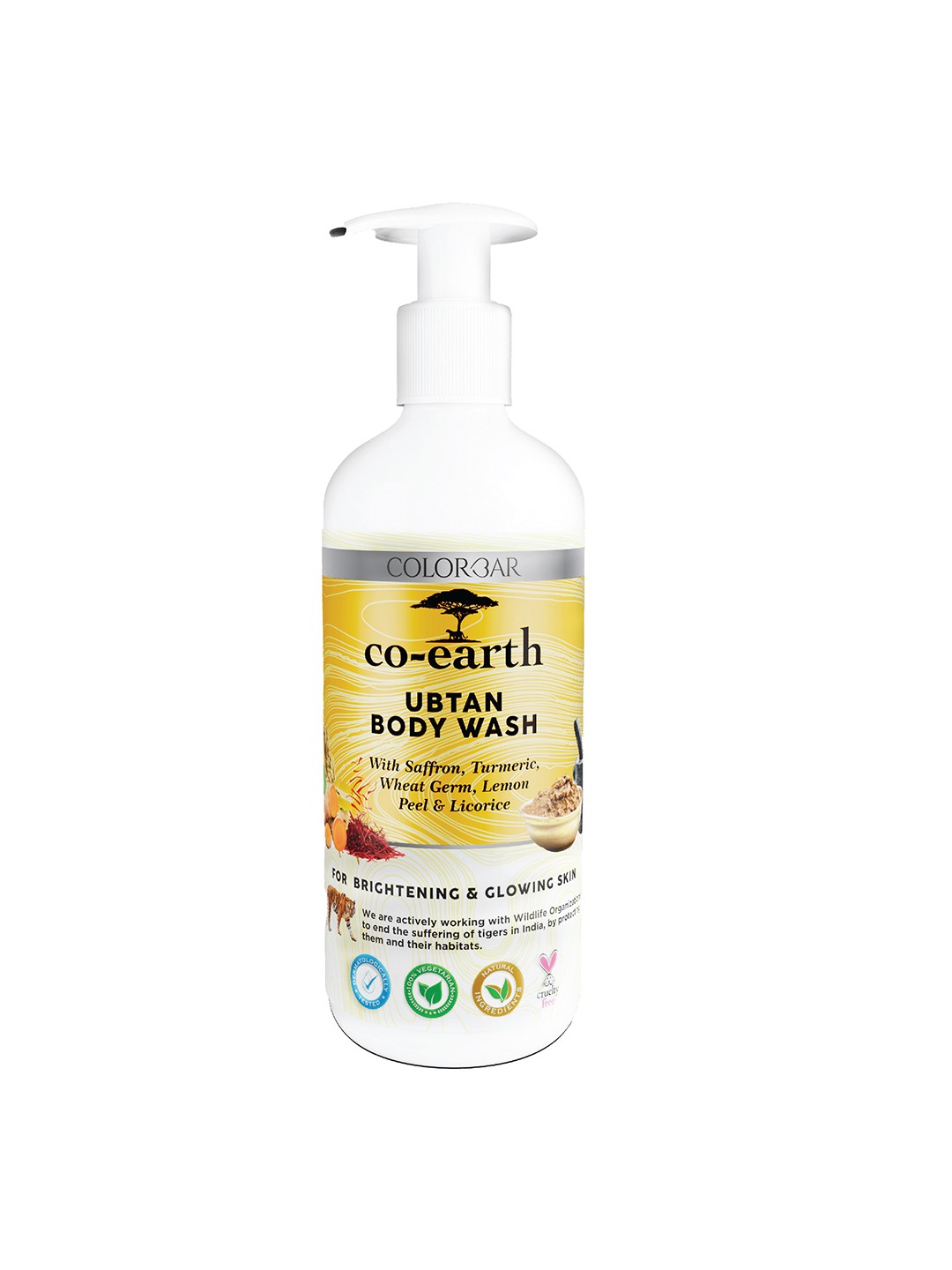 

Colorbar Co-earth Ubtan Body Wash with Saffron & Turmeric - 200 ml, Yellow