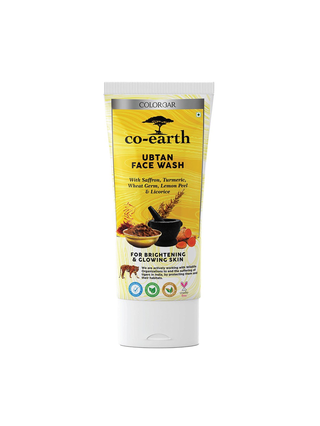 

Colorbar Co-earth Ubtan Face Wash with Saffron & Turmeric - 100 ml, Yellow