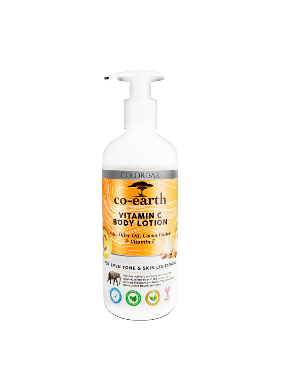 

Colorbar Co-Earth Vitamin C Body Lotion with Olive Oil & Cocoa Butter - 300 ml, Mustard